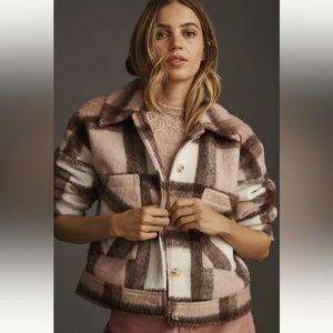 NWT Greylin Cropped Plaid Shacket